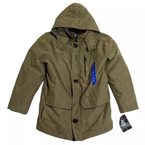 NWT Portabella Green RAINFOREST Hooded Micro Oxford Heritage Parka Jacket